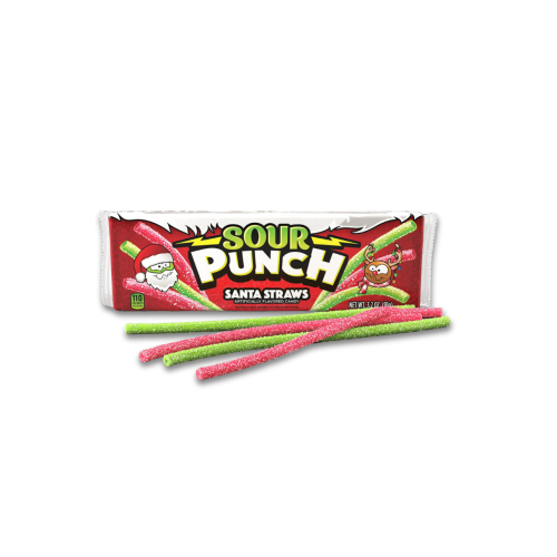 Sour Punch Santa Straws