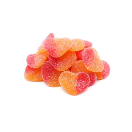 Peach Hearts jelly gummies