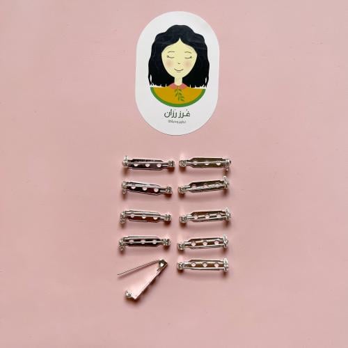 دبوس مشبك فضي