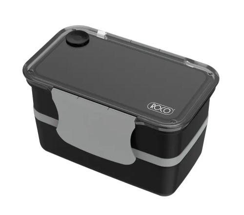 حافظة طعام طبقتين من روكو RQ-1B6234BLK - أسود
