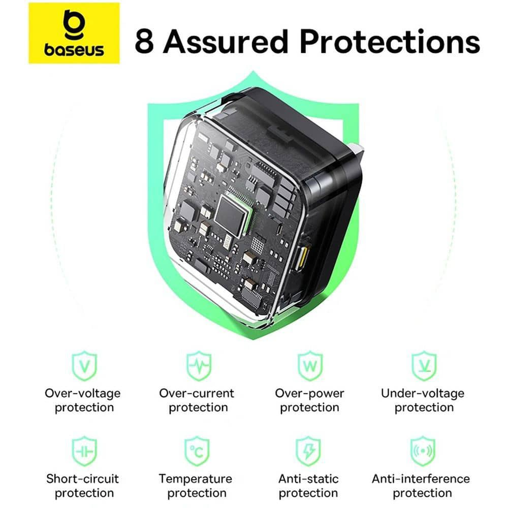 بيسوس | شاحن جداري بقوة 20 واط اسود