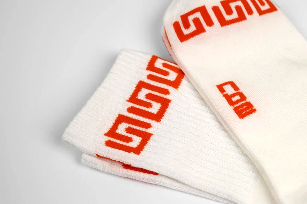 جوارب Nbe - ابيض و برتقالي