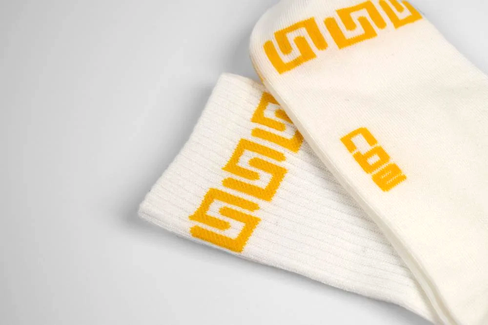 جوارب Nbe - ابيض و اصفر