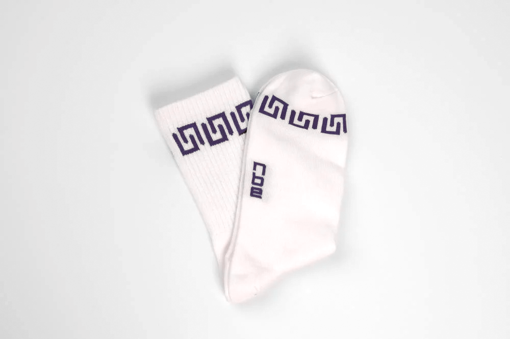 جوارب Nbe - ابيض و بنفسجي