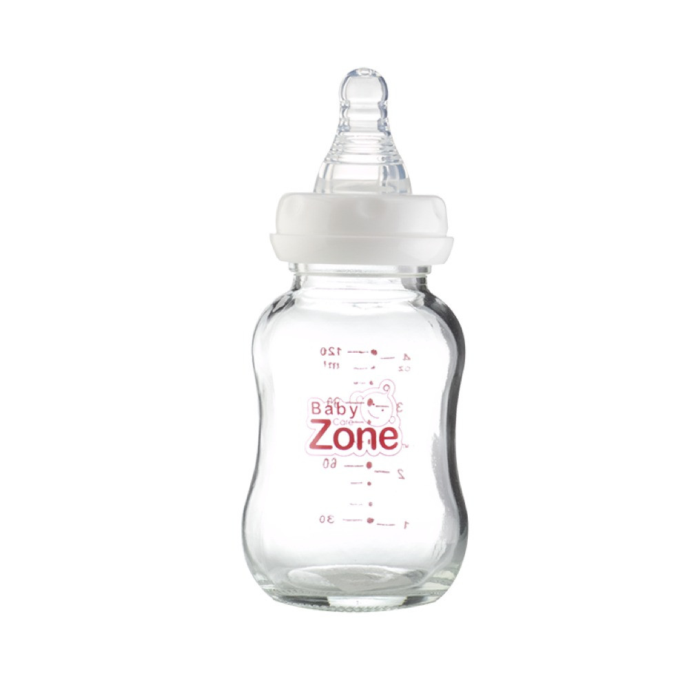 Baby Zone glass milk feeding bottle 120 ml