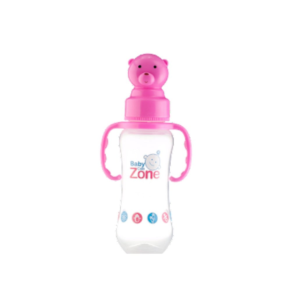 Baby Zone plastic feeding bottle in the shape of a bear, 240 ml