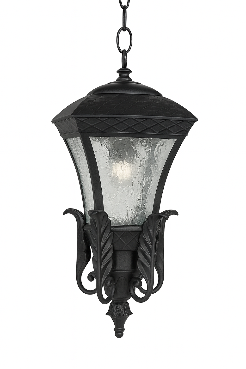 فانوس خارجي كلاسيكي معلق – أسود