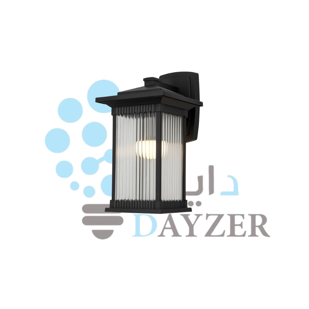 فانوس جداري بزجاج مخطط رأسي