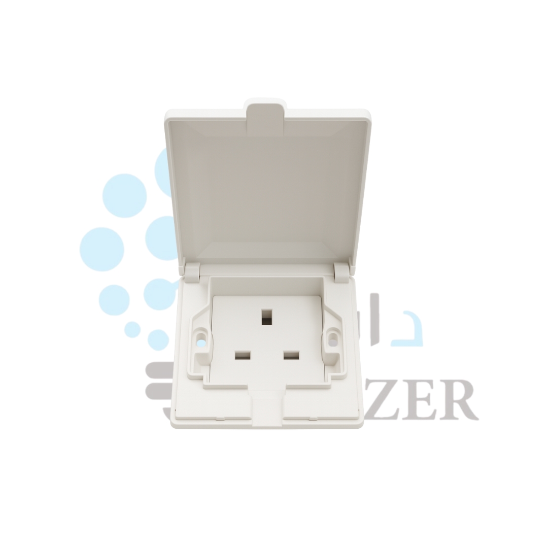فيش 13 أمبير مخفي بغطاء علوي | LUXIFY أبيض