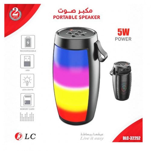 دي إل سي مكبر صوت بلوتوث قابل للشحن