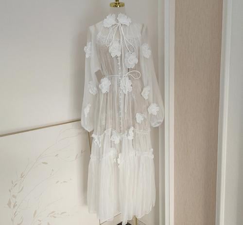 White flowers dress