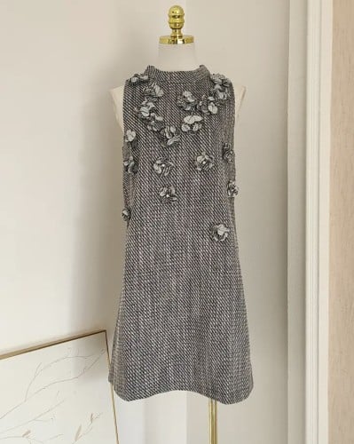 Tweed flower dress