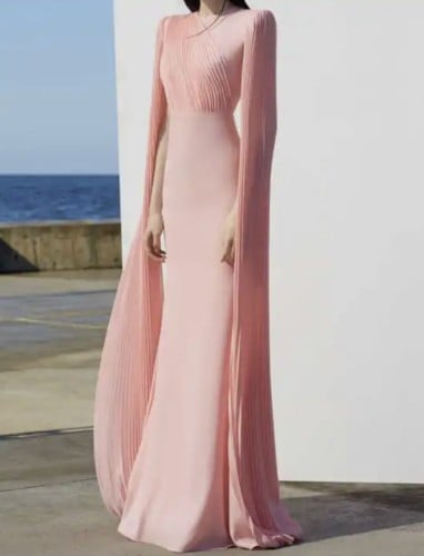 Pink long dress