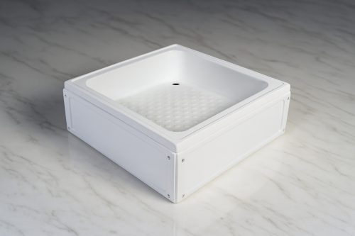 شاور مقاس 80X80 مربع عميق أبيض