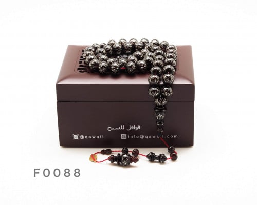 قوافل سبحة من فاتوران صب جديد مشغول بالفضة F0088