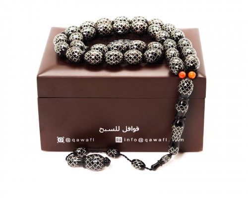 قوافل سبحة يسر مشغولة بالفضة - Y0028