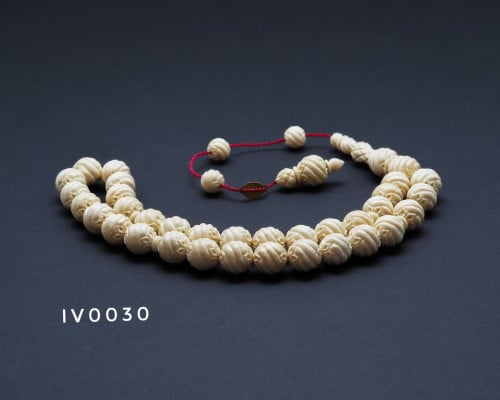 قوافل سبحة من عاج طبيعي منحوت IV0030