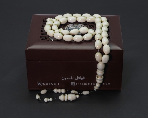 قوافل سبحة من العاج الطبيعي سادة IV0057