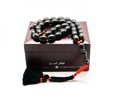 قوافل سبحة يسر (مرجان اسود) قديم سادة Y0050