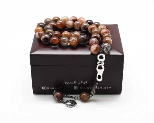 قوافل سبحة من حجر در نجفي طبيعي قديم Quar0010