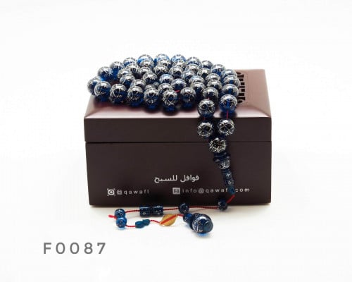 قوافل سبحة من فاتوران مشغول بالفضة F0087