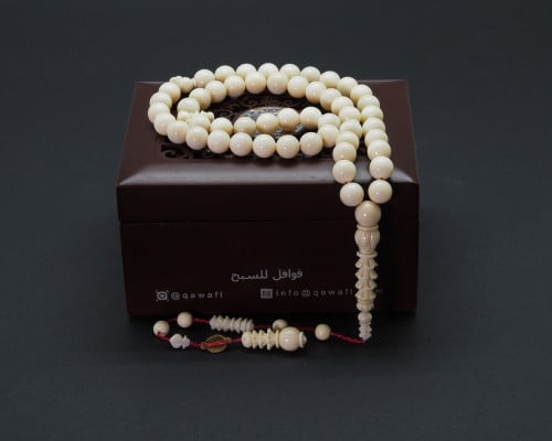 قوافل سبحة من العاج الطبيعي سادة IV0037