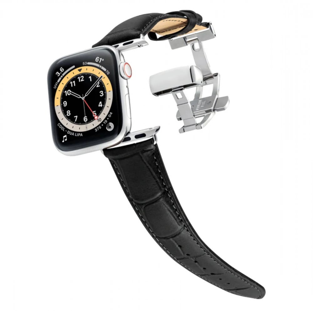 onder via Executie Apple Watch crocodile-embossed leather bracelet - متجر ديسنت كفرات ايفون 12  pro max ومحفظة الماجسيف magsafe