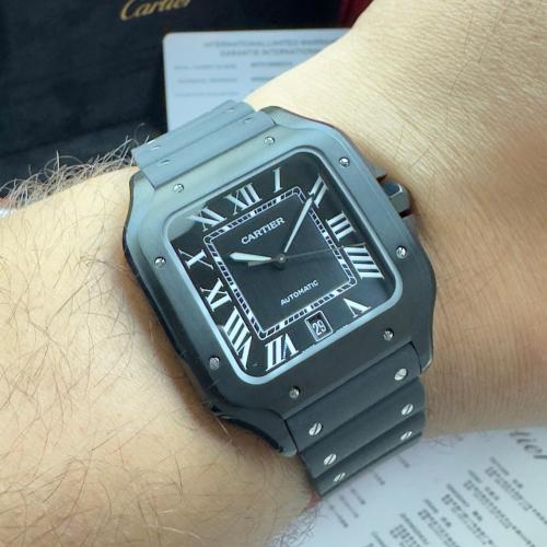 Cartier santos watch black