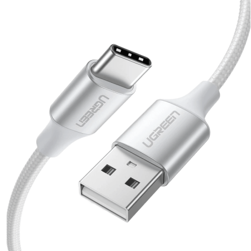 يوجرين سلك شاحن من USB إلى USB-C مضفر بطول 2 م - أ...