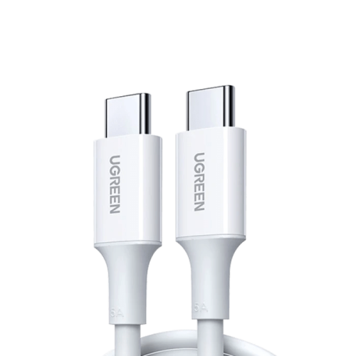 يوجرين سلك شاحن من USB-C إلى USB-C بطول 1 م - أبيض
