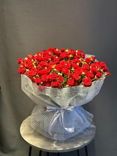 Red baby rose bouquet