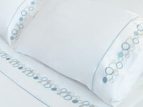 طقم دوفيه Bubbles أبيض 200 غرزة 6 قطع
