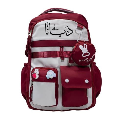 حقيبة ظهر الورود البيضاء D