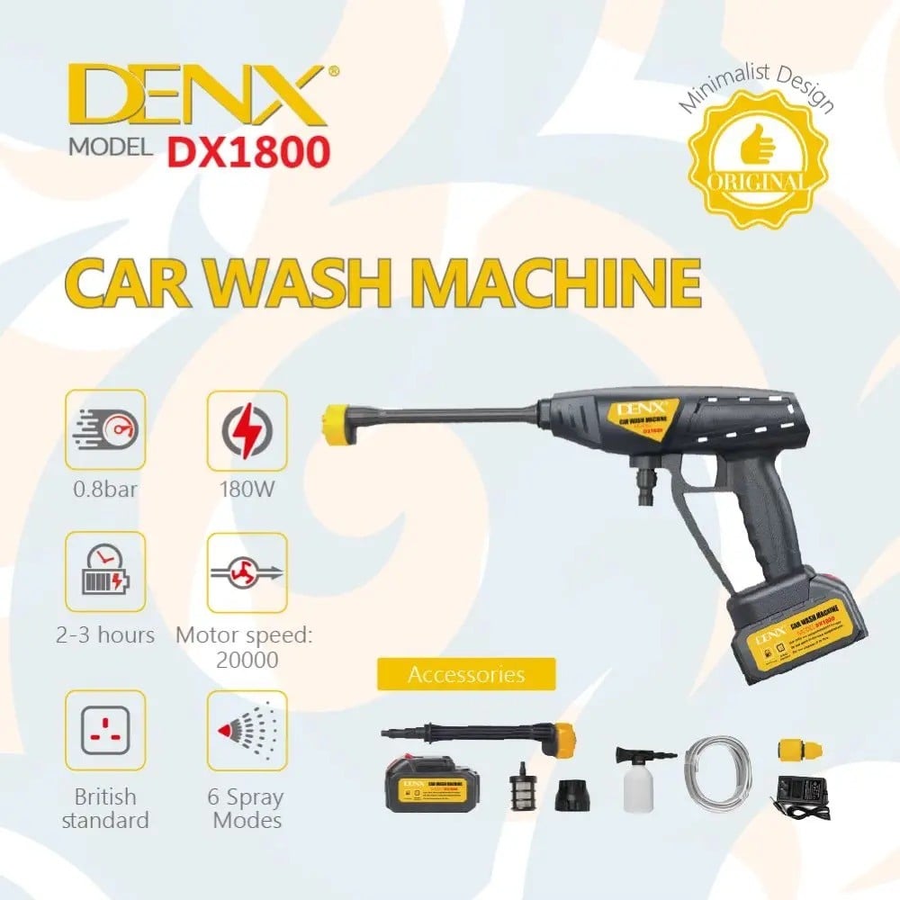 مضخه لاسلكية ذات ضغط عالي غسيل م/DX1800 ماركة دينكس