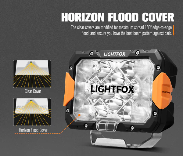 طقم كشافات 9 انش مستطيل عدسات اوسرام من شركة لايت فوكس LIGHTFOX الاستراية