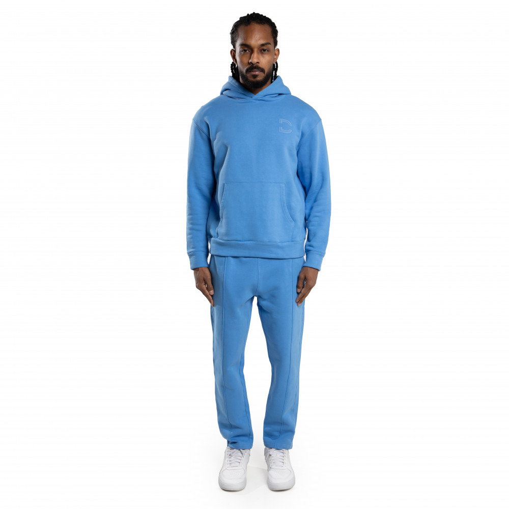 Cotton two piece tracksuit set Light blue Definition