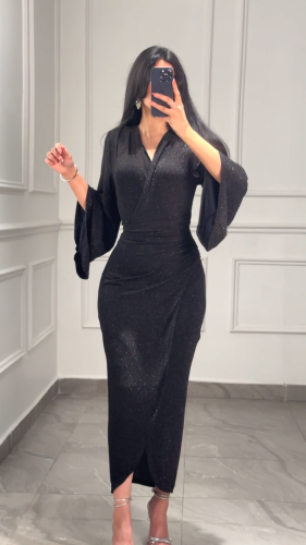 فستان استرتش ميد Black المقاس:(M)