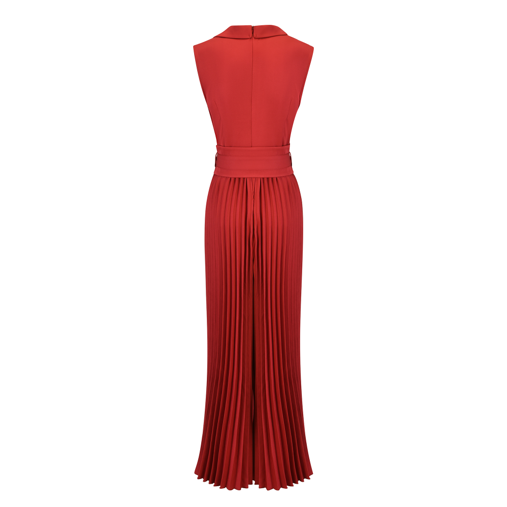 Grace Crepe jumpsuit with a wrap-around neckline SIZE:(S)