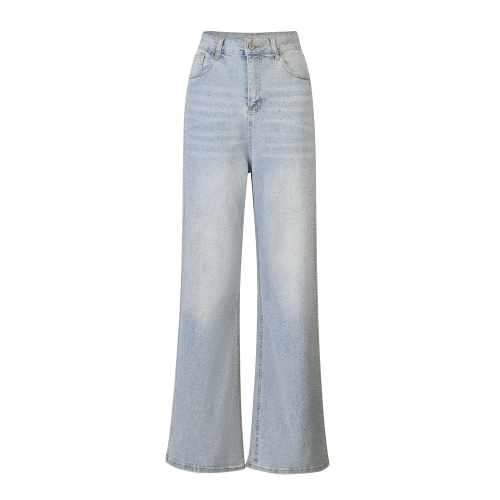 Embellished Wide-Leg Jeans SIZE:(L)