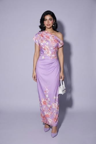 Flora Dress Luxury Floral Satin Silk Design - Flora Dress Luxury Floral Satin Silk Design -