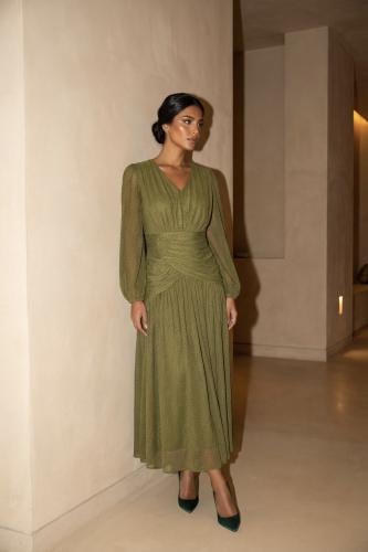 Soft Tulle Dress with Black Crystal SIZE:(XXL)