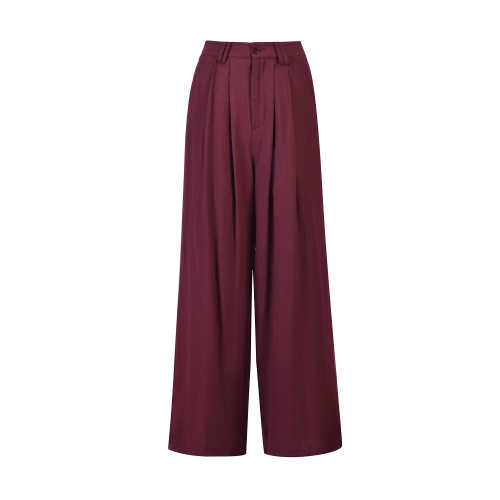 Women's wide-leg trousers with a stylish cut SIZE:(L)