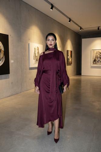 Burgundy Satin Kaftan Dress SIZE:(S)