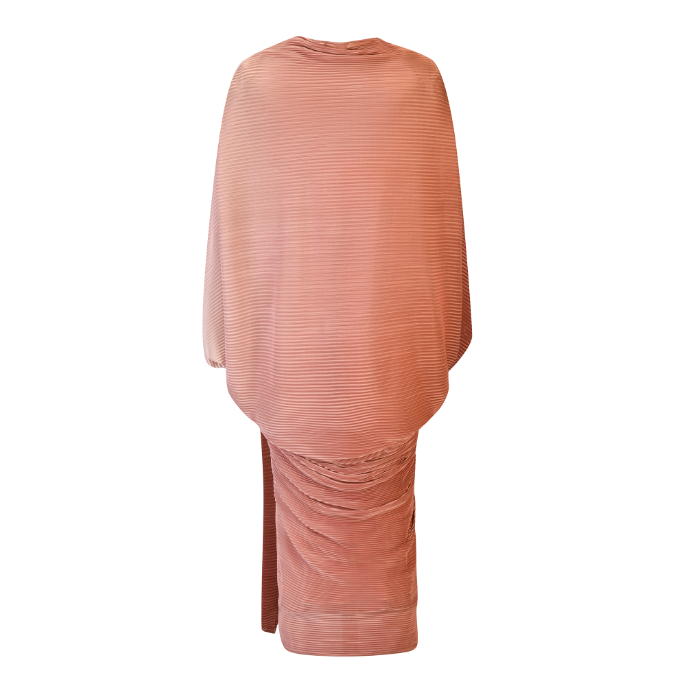 Two-Tone Pleated Evening Kaftan SIZE:(L)