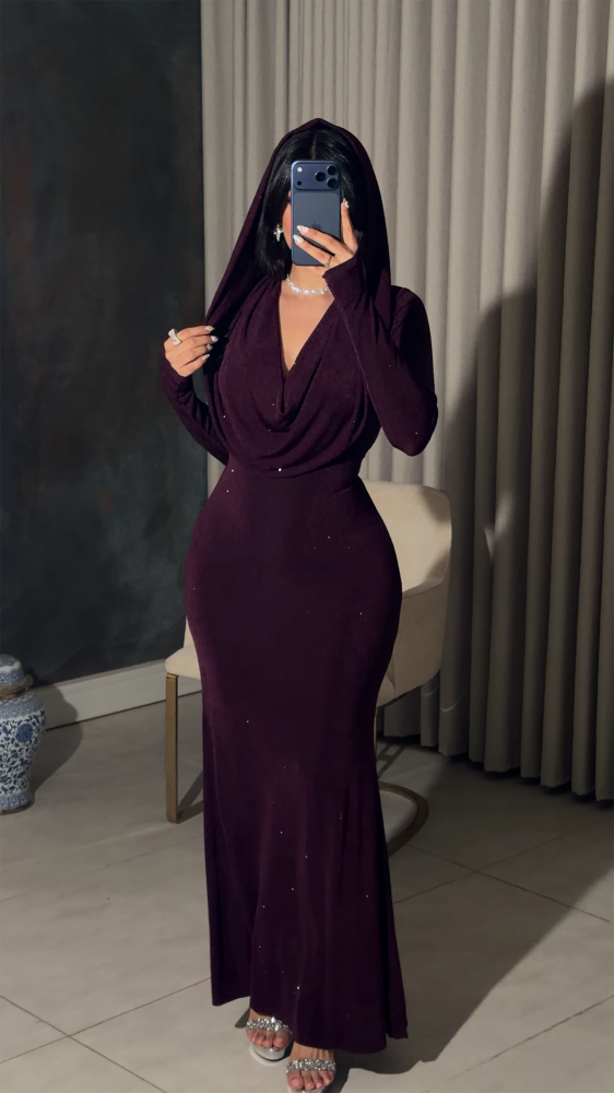 Dark Burgundy Evening Dress - Dark Burgundy Evening Dress -