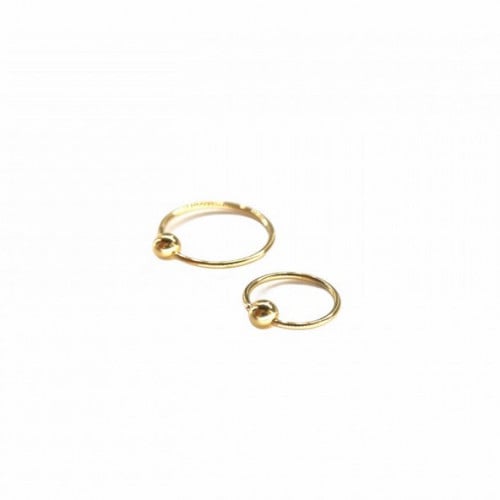 20g Gold Fixed Ball Hoop