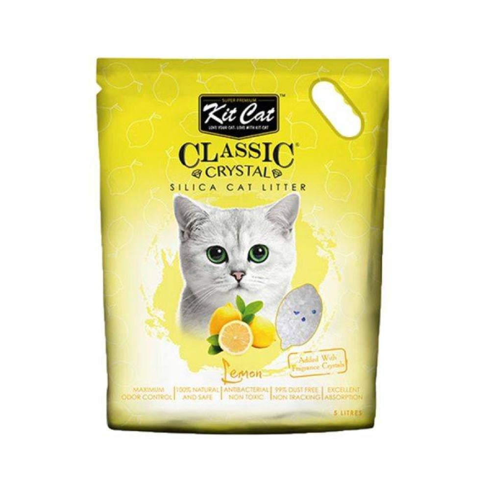 Kit Cat Crystal Silica Lemon Scent Cat Litter, 5L