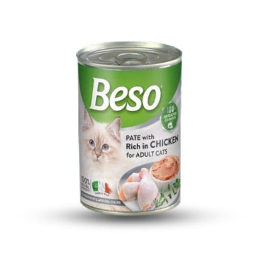 بيسو باتي غني بنكهة الدجاج غذاء متكامل للقطط البال...