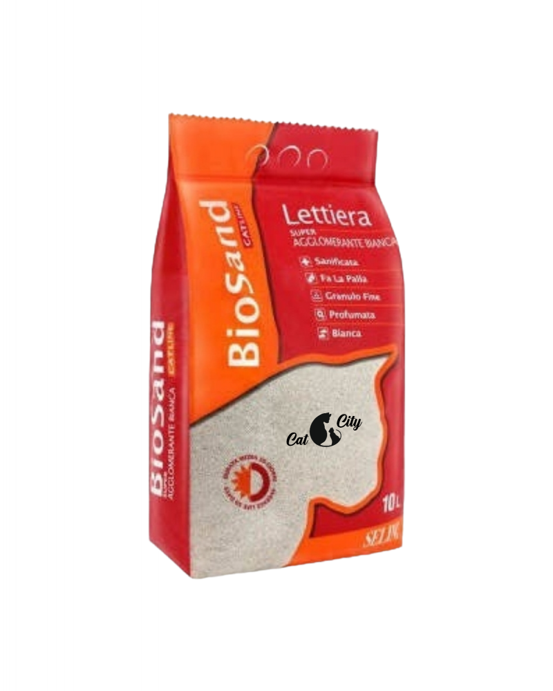 بايو ساند رمل إيطالي ناعم للقطط عالي التكتل 10 لتر