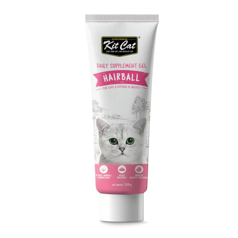 Kit Cat Daily Gel Hairball Prevention Food Supplement for Cats 120g